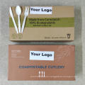 BPI Certificate Biodegradable Disposable Cornstarch Plastic Cutlery Set